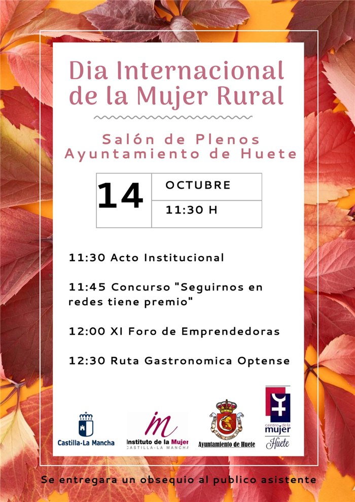 Cartel del Día Internacional de la Mujer Rural en Huete