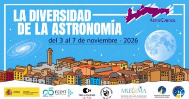 Cartel del XVI Ciclo de conferencias «La diversidad de la astronomía», del 3 al 7 de noviembre en el Museo de las Ciencias de Cuenca