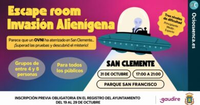 San Clemente celebra Halloween con «Invasión Alienígena», un escape room para todos los públicos en el Parque San Francisco
