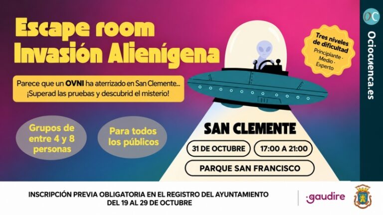 San Clemente celebra Halloween con «Invasión Alienígena», un escape room para todos los públicos en el Parque San Francisco