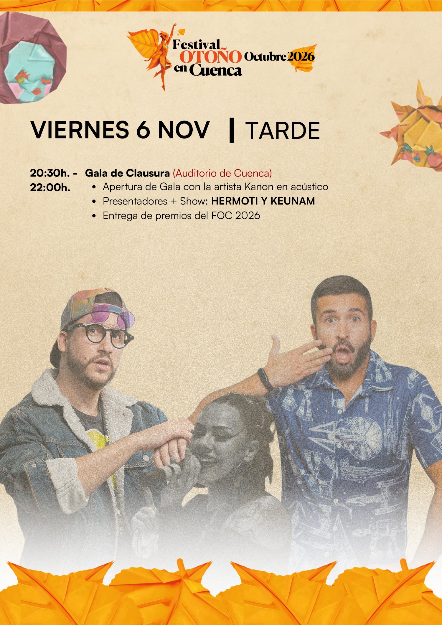 Programa del Festival Otoño en Cuenca 2026, viernes 6 de noviembre: gala de clausura en el Auditorio de Cuenca