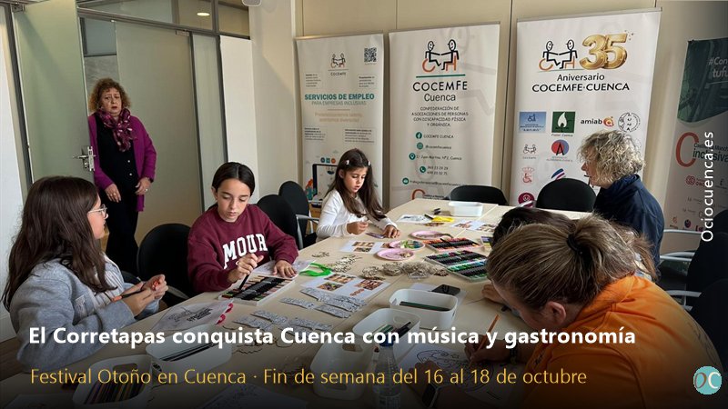 Taller de COCEMFE Cuenca en el Edificio Iberia, dentro del Festival Otoño en Cuenca