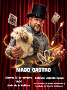 Cartel del espectáculo del Mago Castro en el Festival de Teatro de Motilla del Palancar