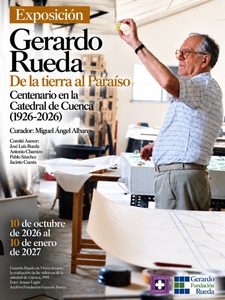 Cartel de la exposición Gerardo Rueda. Centenario en la Catedral de Cuenca (1926-2026)