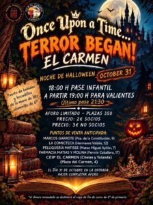 Cartel del pasaje del terror de Halloween del CEIP El Carmen, 31 de octubre