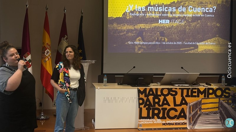 Her Itage en la jornada inaugural de Malos Tiempos para la Lírica en la Facultad de Educación de Cuenca