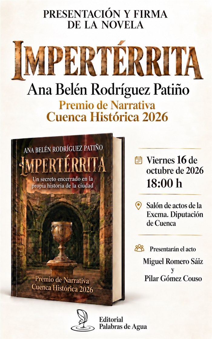 Cartel de la presentación y firma de Impertérrita, de Ana Belén Rodríguez Patiño
