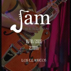 Cartel de la Jam Session del 16 de octubre de 2026 en el Pub Los Clásicos de Cuenca