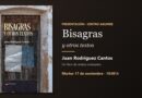 Juan Rodríguez Cantos presenta «Bisagras y otros textos» el 17 de noviembre en el Centro Cultural Aguirre de Cuenca