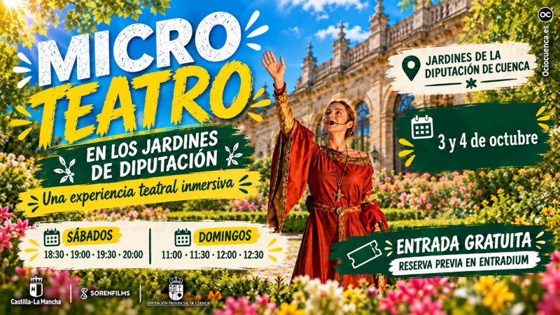 Microteatro en los Jardines de la Diputación de Cuenca