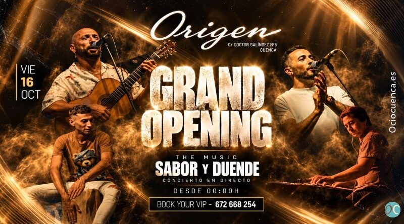 Inauguración de Origen en Cuenca con concierto de Sabor y Duende, viernes 16 de octubre