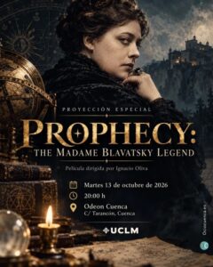 Cartel de la proyección de «Prophecy: The Madame Blavatsky Legend» en Cuenca