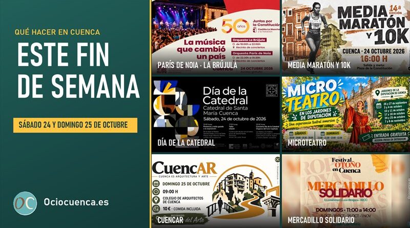 Qué hacer en Cuenca este fin de semana, sábado 24 y domingo 25 de octubre de 2026