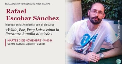 Rafael Escobar ingresa en la RACAL con un discurso sobre cómo la literatura humilla al miedo, de Wilde y Poe a Fray Luis
