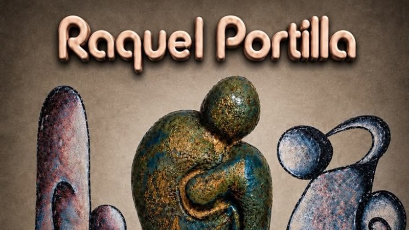 Cartel de la exposición retrospectiva «Un camino hacia el interior», de Raquel Portilla, Edificio Iberia de Cuenca