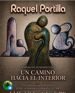 Cartel de la exposición retrospectiva «Un camino hacia el interior», de Raquel Portilla, Edificio Iberia de Cuenca