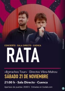 Cartel del concierto de Rata en la Sala Directo de Cuenca, 21 de noviembre de 2026