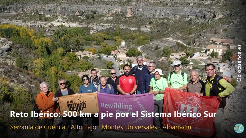 Presentación del Reto Ibérico con Rewilding Spain y la Federación de Deportes de Montaña de Castilla-La Mancha junto a Molinos de Papel
