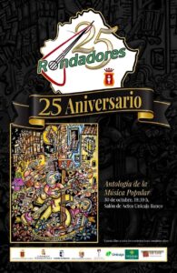 Cartel del 25 aniversario del grupo Rondadores: «Antología de la Música Popular», 30 de octubre a las 19:30 h en el salón de actos de Unicaja Banco