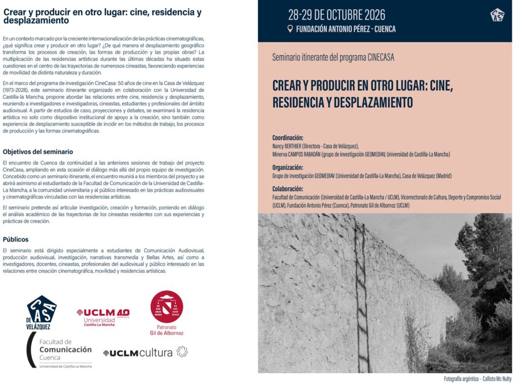 Programa del seminario CineCasa en Cuenca, página 1