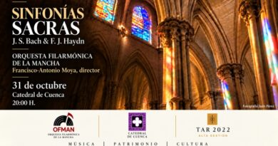 «Sinfonías Sacras», J. S. Bach y F. J. Haydn, por la Orquesta Filarmónica de La Mancha dirigida por Francisco-Antonio Moya, el 31 de octubre a las 20:00 en la Catedral de Cuenca (fotografía de Juan Pérez)