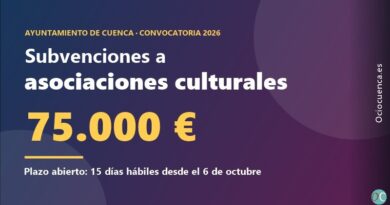 Convocatoria de subvenciones a asociaciones culturales 2026 del Ayuntamiento de Cuenca, dotada con 75.000 euros