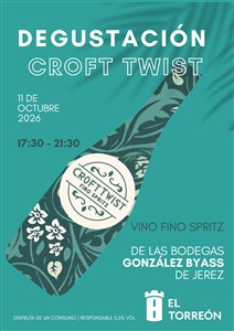 Cartel de la degustación Croft Twist en El Torreón de Cuenca el 11 de octubre de 2026