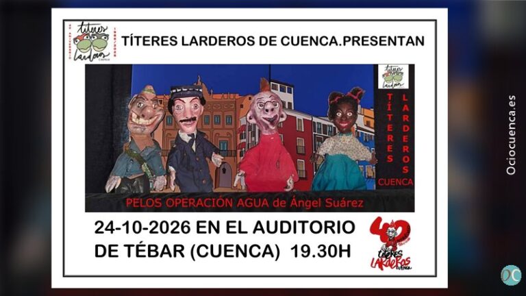 Títeres Larderos lleva «Pelos. Operación Agua» a Tébar para celebrar el Día de las Bibliotecas