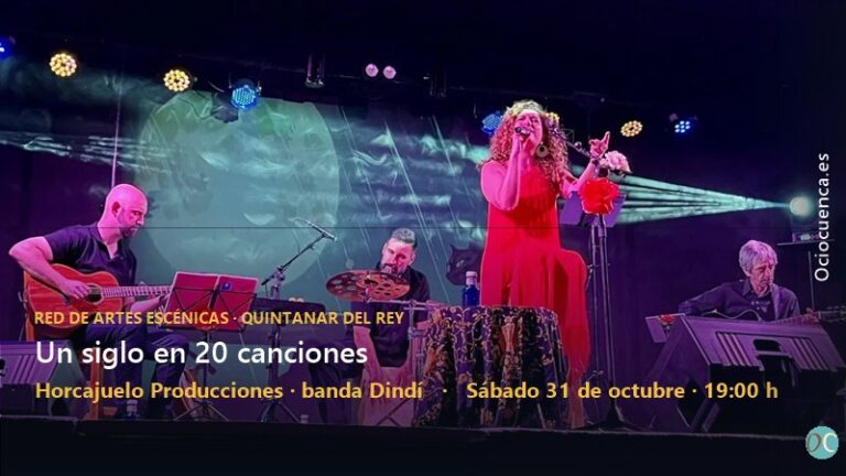 «Un siglo en 20 canciones»: Lucía Escribano y la banda Dindí repasan cien años de música en Quintanar del Rey