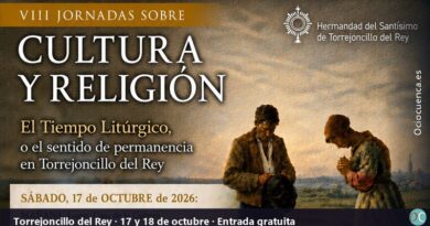 VIII Jornadas sobre Cultura y Religión en Torrejoncillo del Rey, el 17 y 18 de octubre de 2026