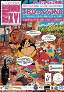 Cartel de la XVI Feria Internacional del Cómic de El Provencio, 6, 7 y 8 de noviembre de 2026
